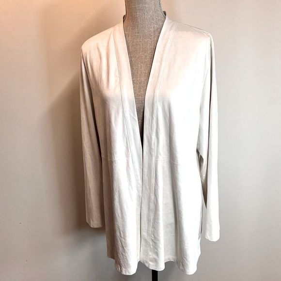 Chico's Cream Open Front Cardigan - Picture 1 of 7